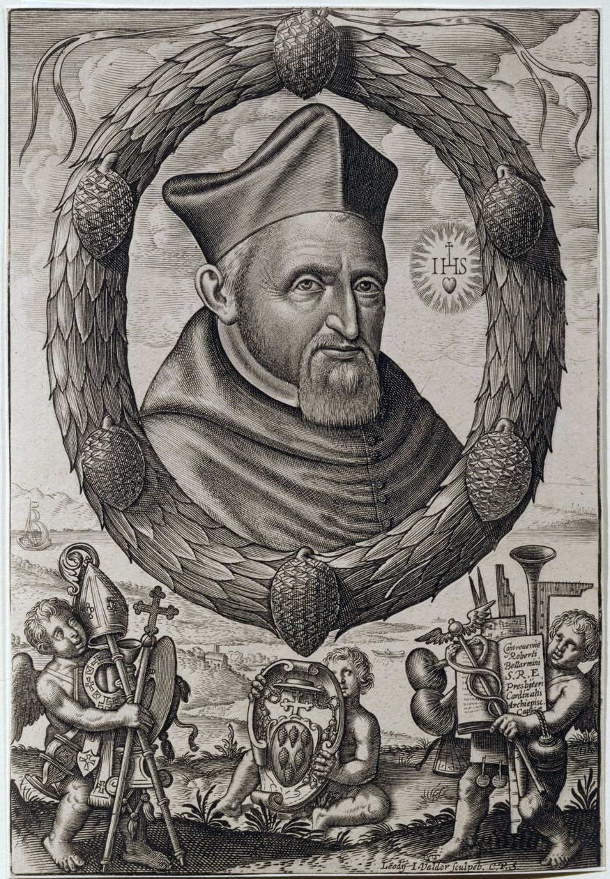 Portræt af Roberto Bellarmini (1542-1621) kardinalærkebiskop af Capua af Johannes Valdor