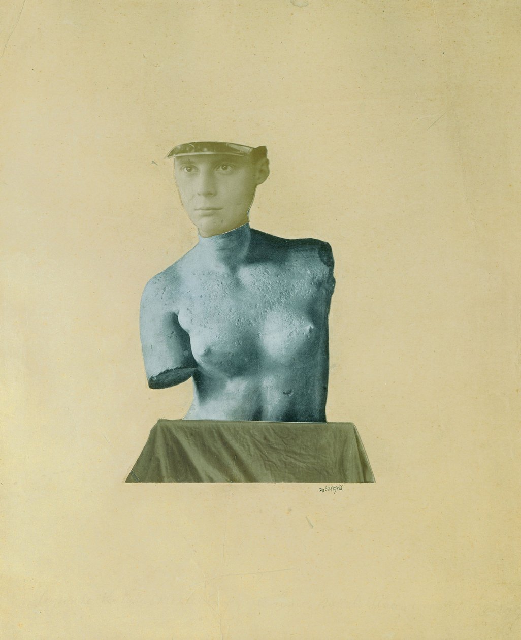 Typisk amalgame vertikal du Dada Baargeld - Typisk lodret rod som afbildning af Dada Baargeld - Johannes Theodor Baargeld (Zentrodada) (1892-1927). Mixed media ombord af Johannes Baargeld