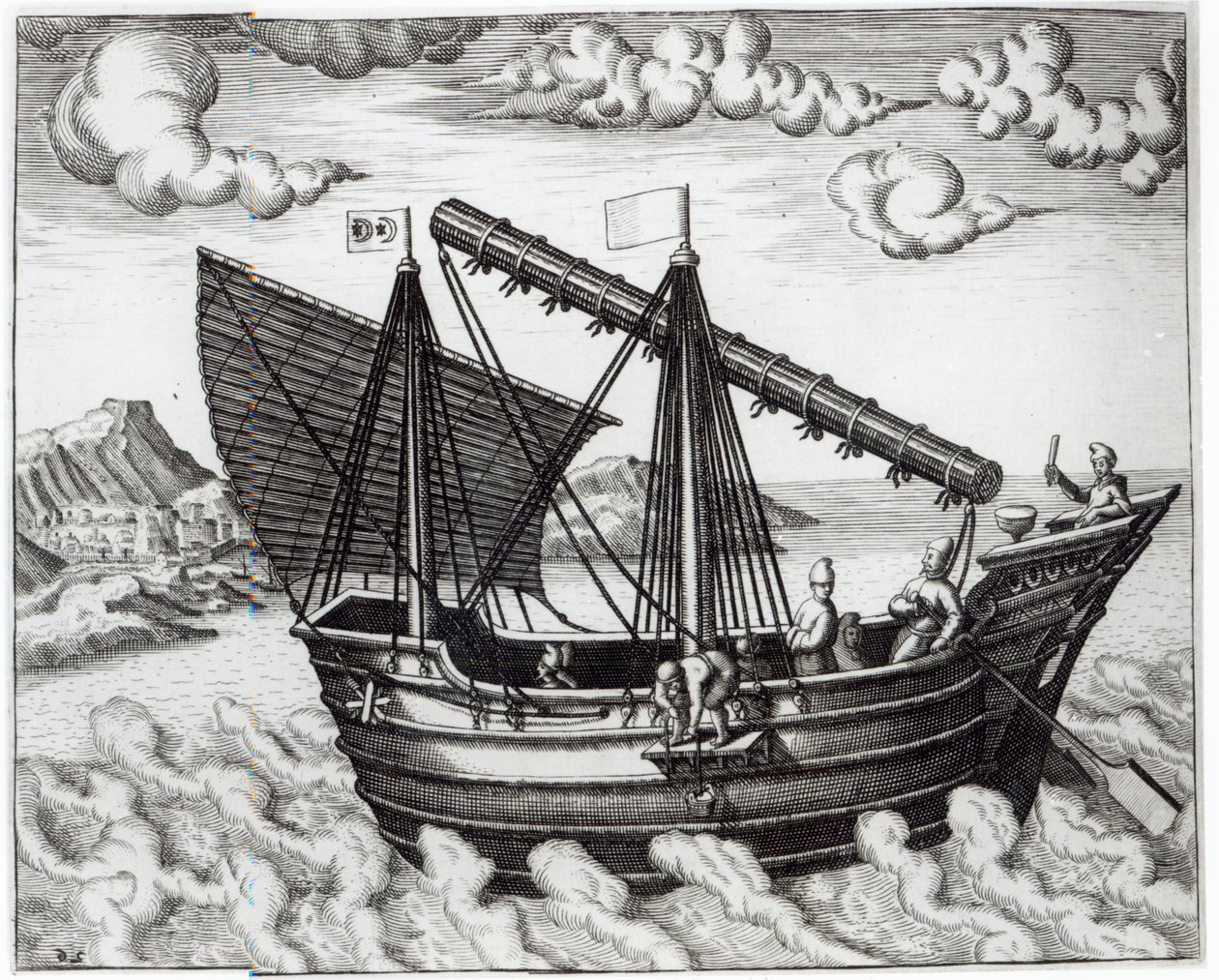 A Chinese Junk, illustration fra 