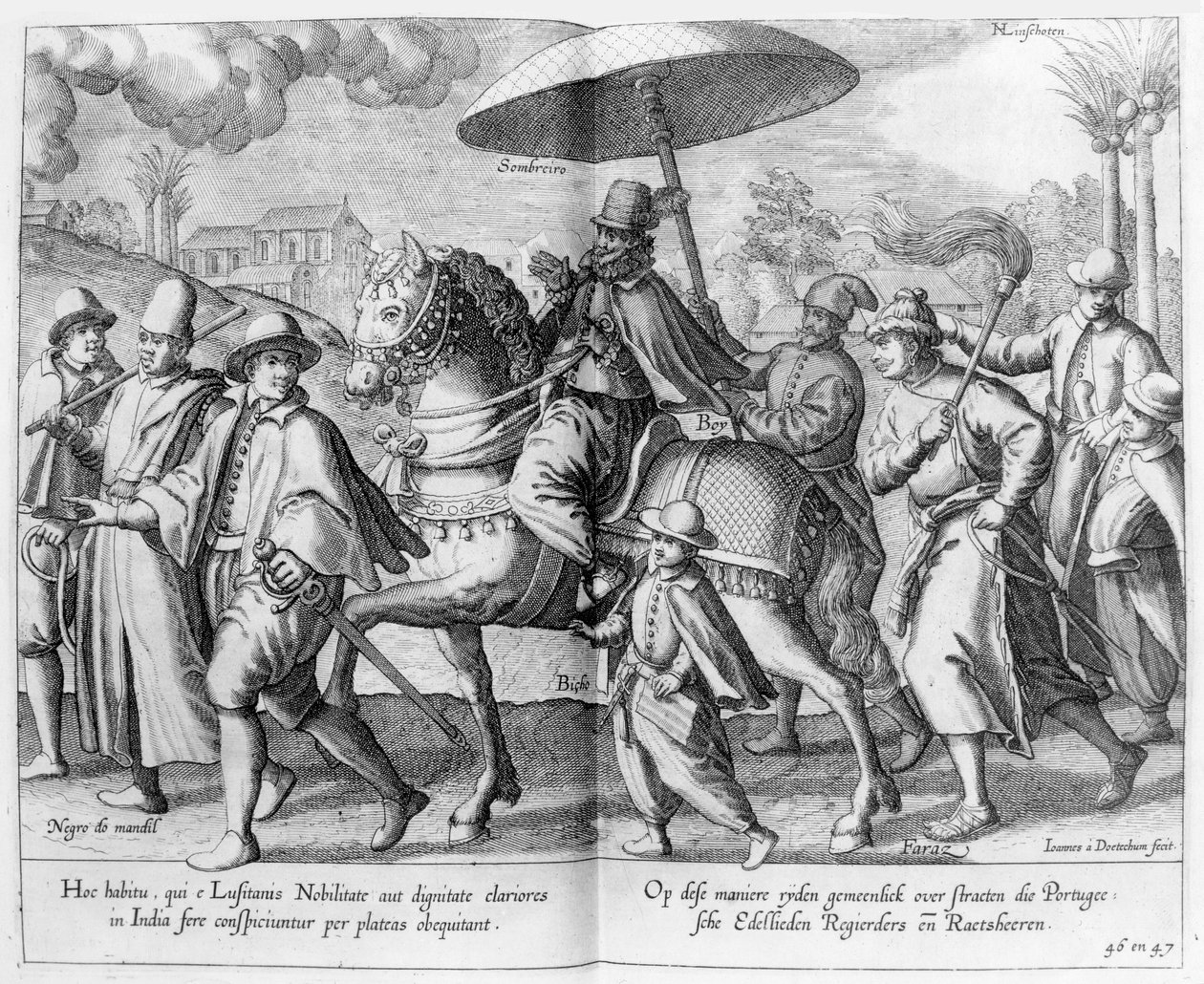 portugisisk dignitær eller adelsmand i Indien af Johannes Baptista van the Younger Doetechum