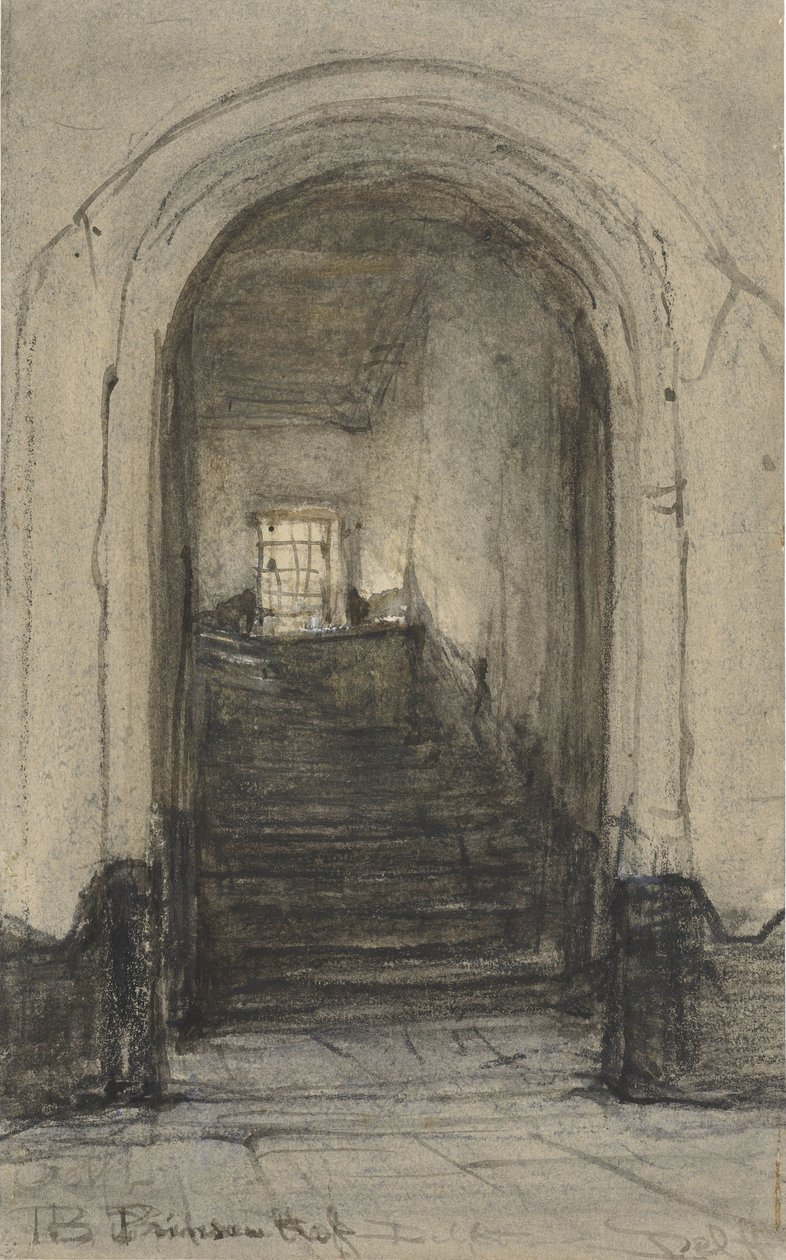 Trappen i Prinsenhof i Delft, hvor prins William I blev myrdet i 1584 af Johannes Bosboom