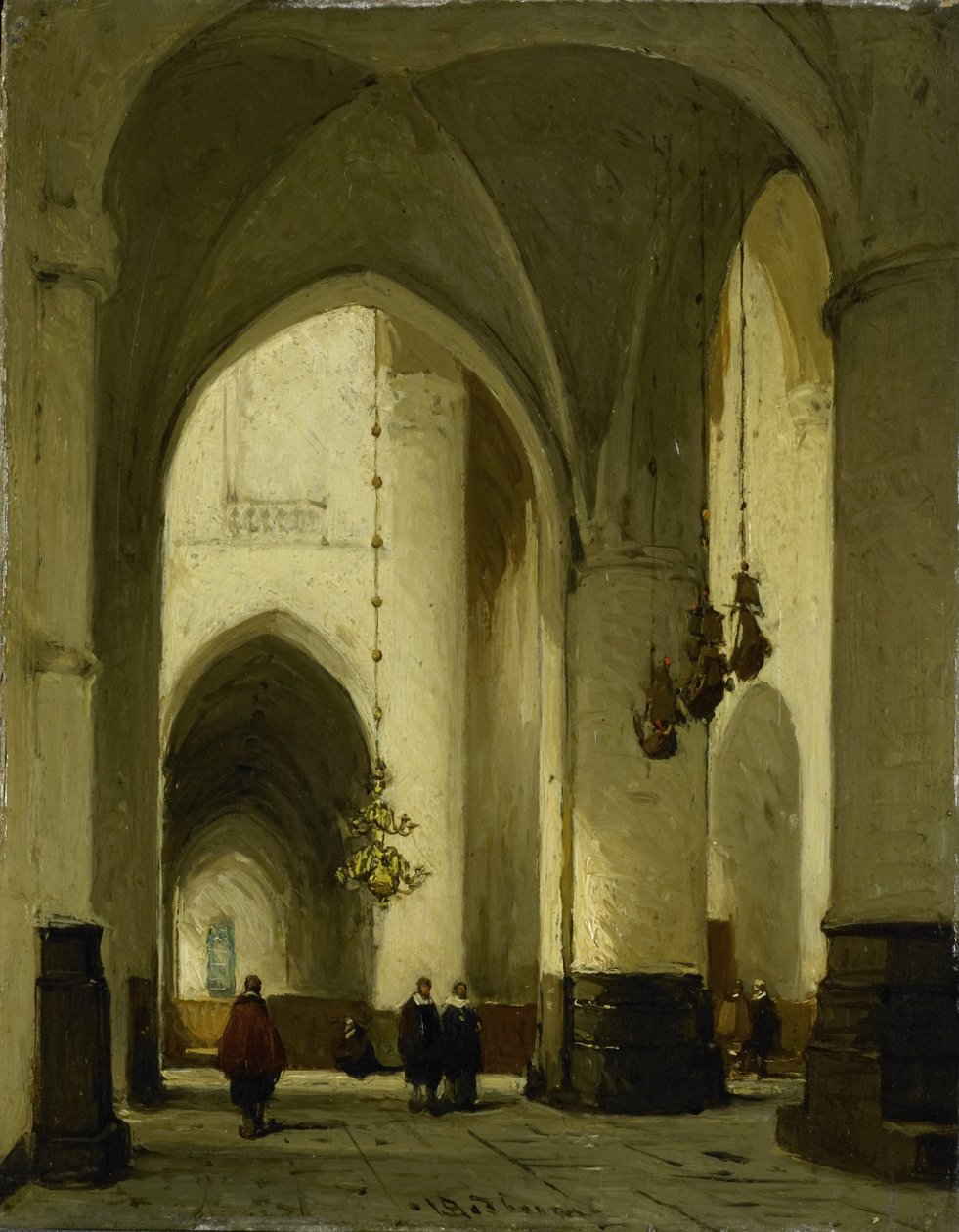Interiør af St. Bavo-kirken i Haarlem af Johannes Bosboom