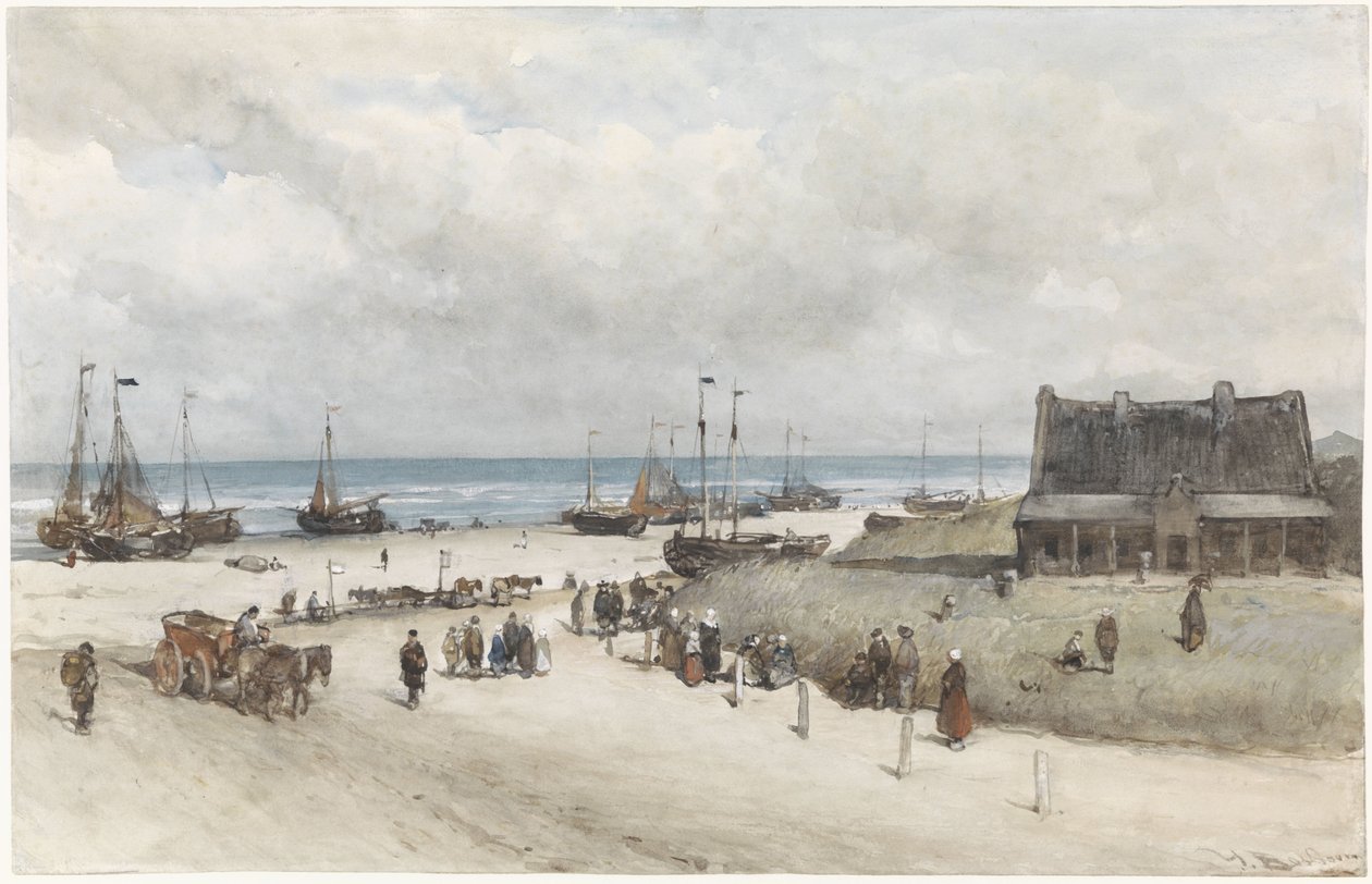 Stranden ved Scheveningen Stranden i Scheveningen af Johannes Bosboom