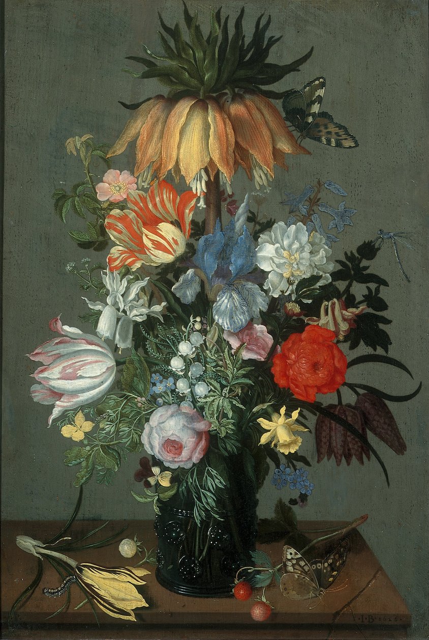 Blomsterstilleben med Crown Imperial af Johannes Bosschaert