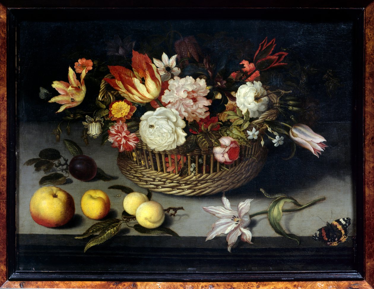 Blomsterkurv Maleri af Johannes Boschaert (1610-1628) (ec flam) 17. århundrede Dim 0,34x0,45 m Paris, musee du Louvre af Johannes Bosschaert