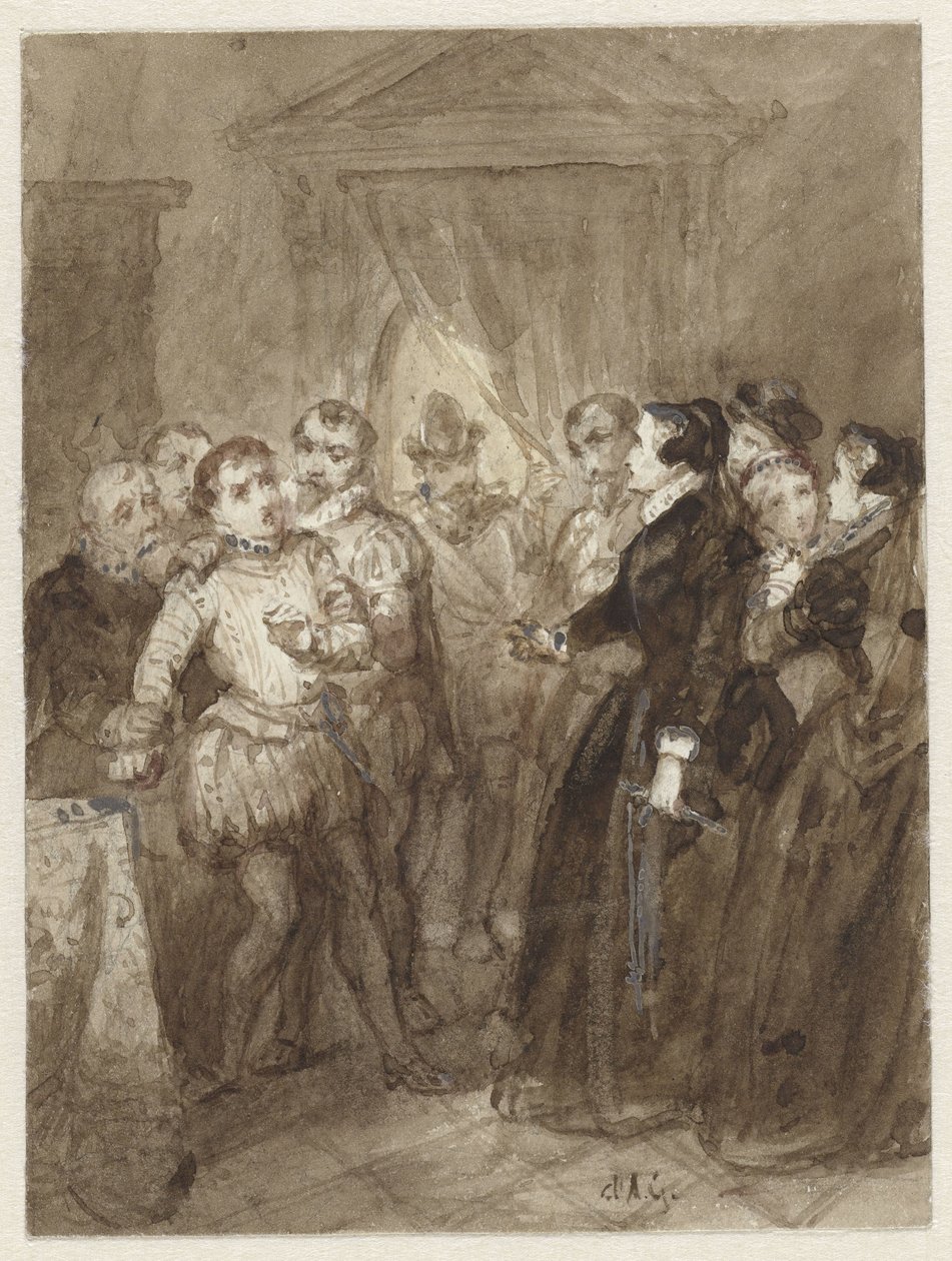 Scene fra Firsårskrigen af Johannes Christiaan d