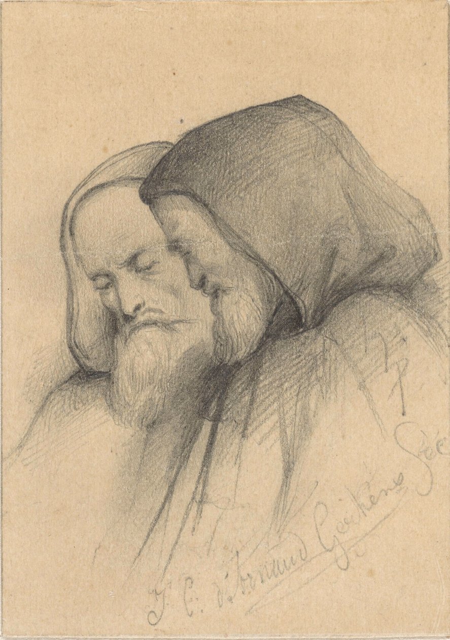 To gamle mænd i munkedragt af Johannes Christiaan d