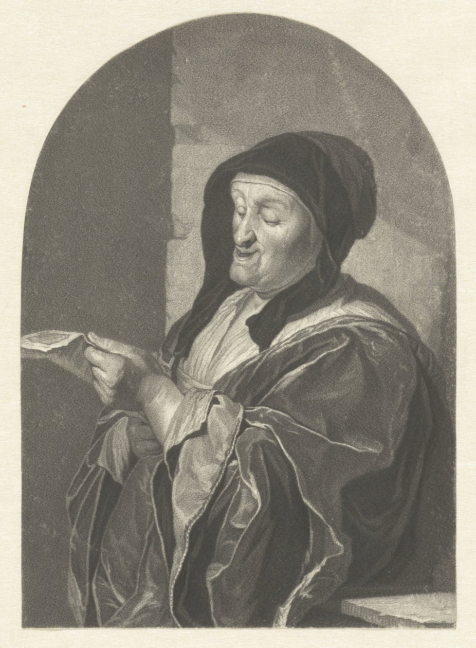 Syngende gammel kvinde af Johannes Cornelis Mertens