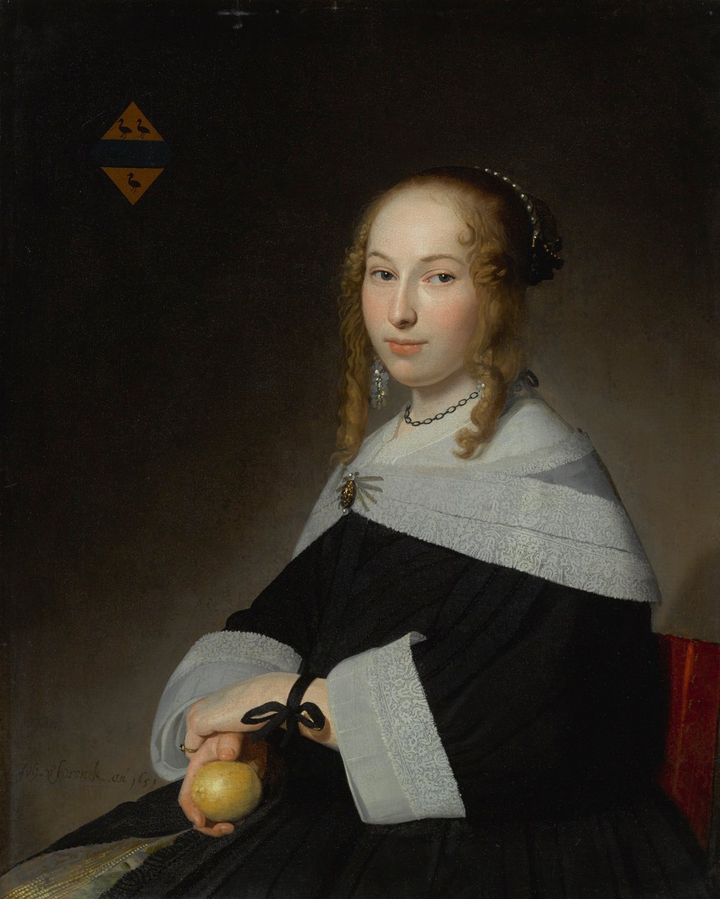 Portræt af Margaret Dicx (1634-1697) af Johannes Cornelisz Verspronck