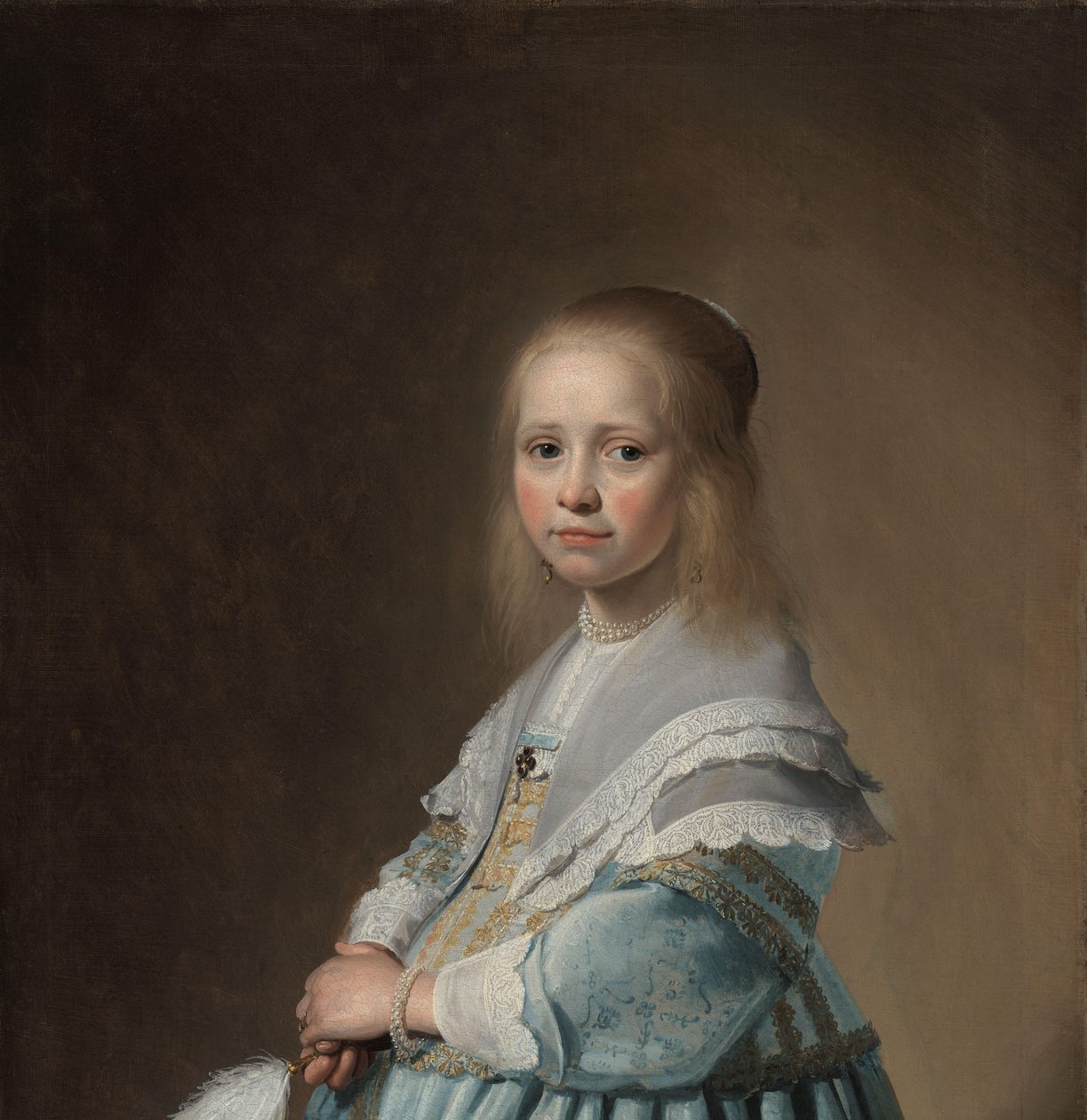 Portræt af en pige klædt i blåt Portræt af en pige i blåt af Johannes Cornelisz. Verspronck