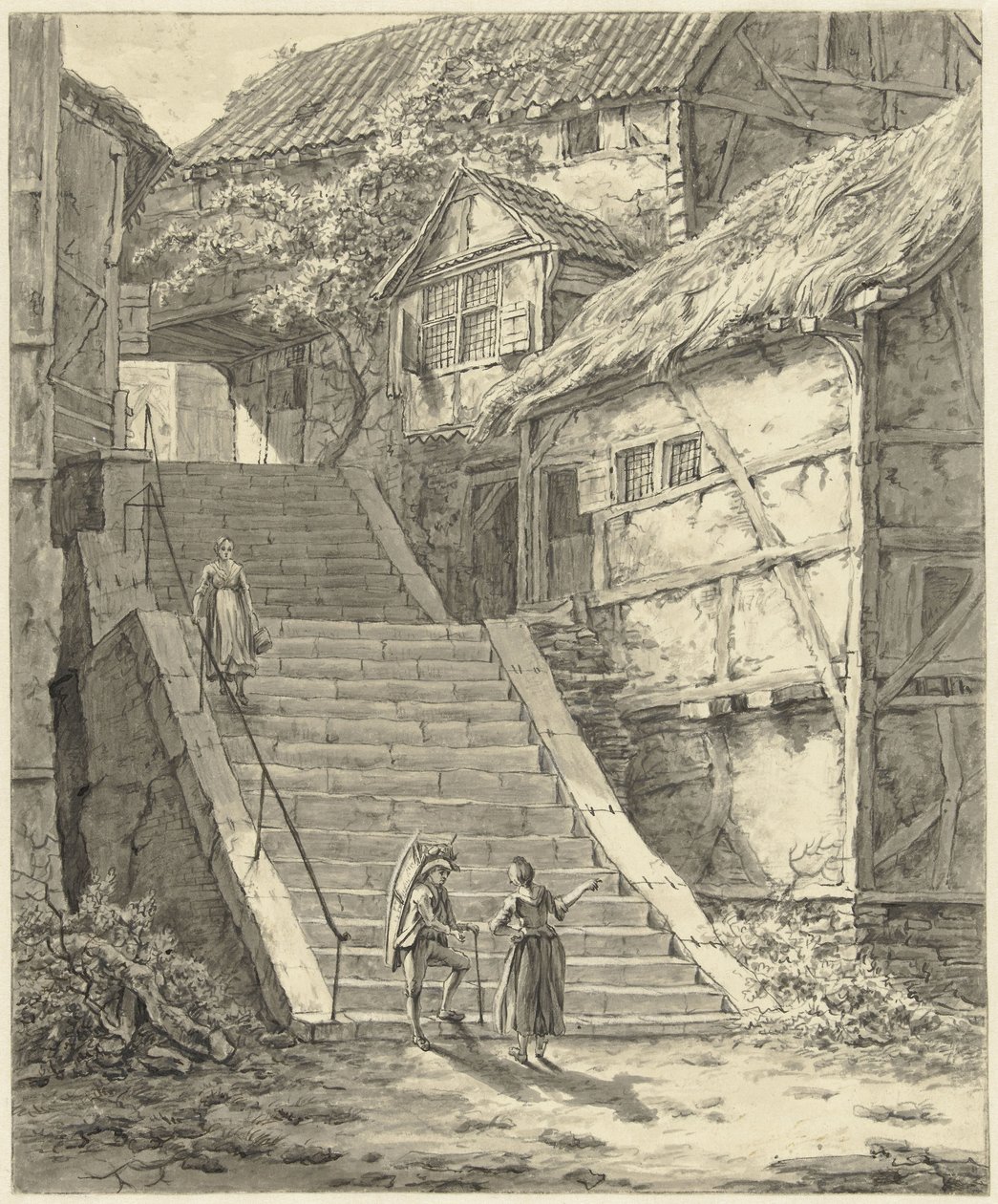 Trapper mellem huse i Mettmann, over Düsseldorf af Johannes Elffers