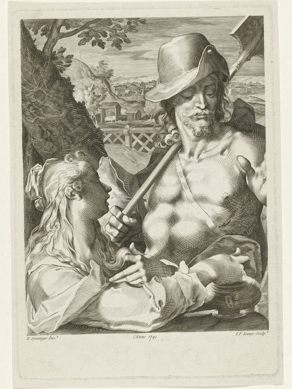 Kristus viser sig som gartner for Maria Magdalene af Johannes Fredericus Lange