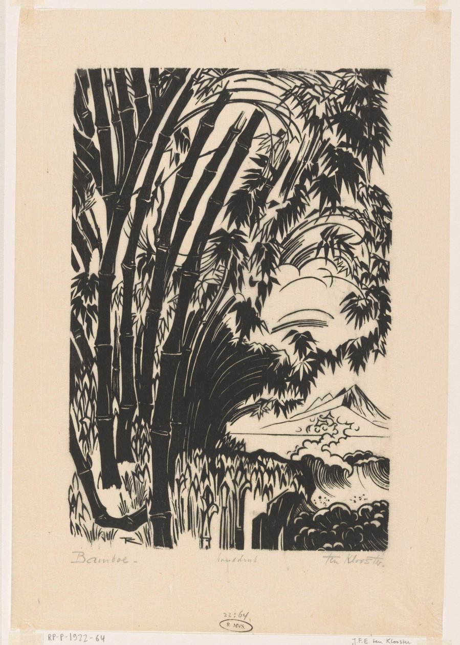 Bambus (original titel på objekt) af Johannes Frederik Engelbert ten Klooster (signed by artist)