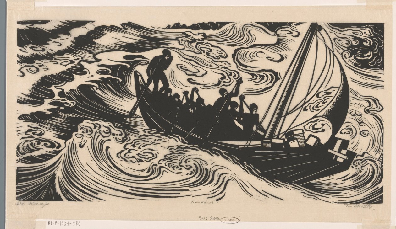 De kaap (original titel på objekt) af Johannes Frederik Engelbert ten Klooster (signed by artist)