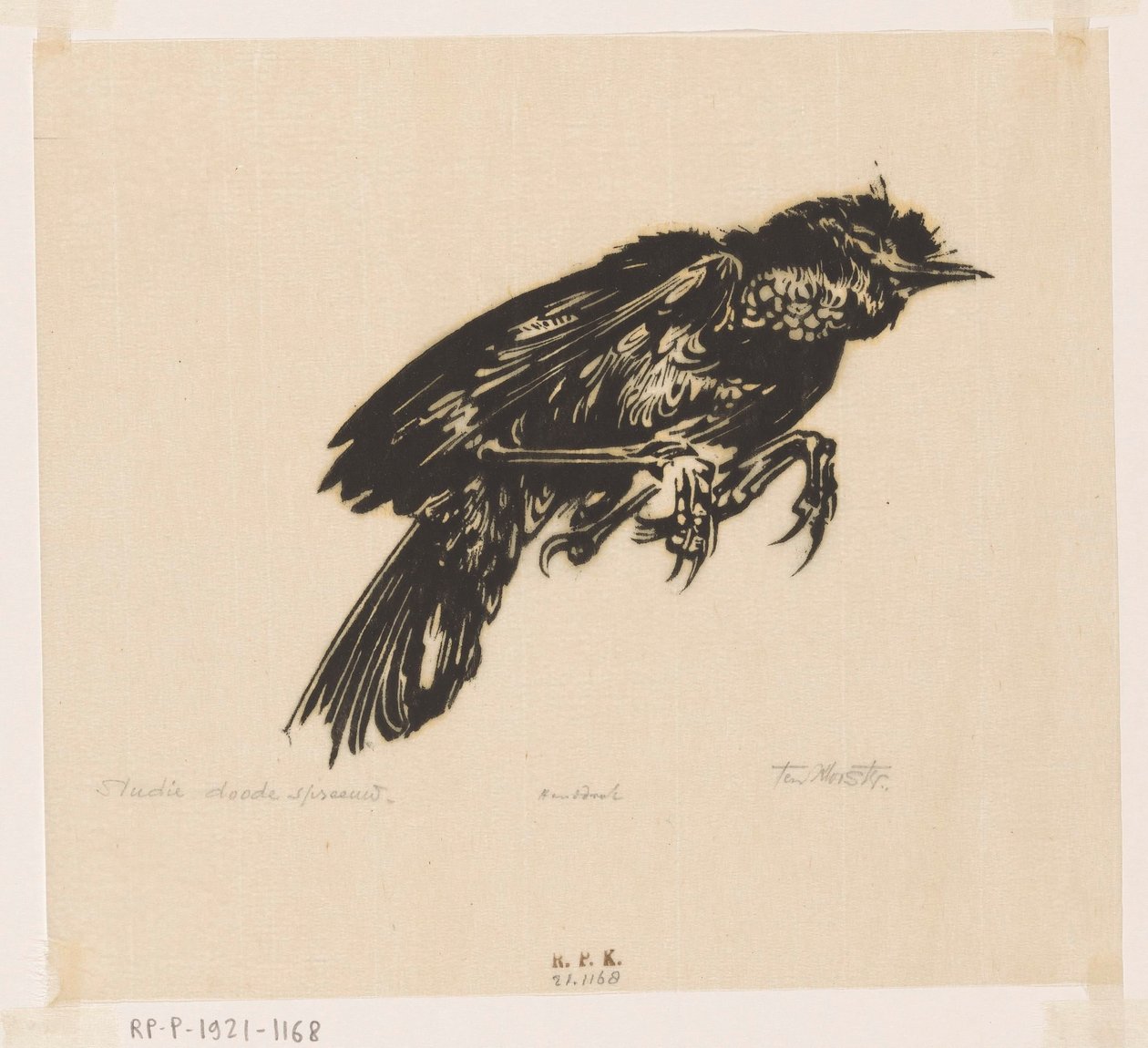 Død stær (original titel på objekt) af Johannes Frederik Engelbert ten Klooster (signed by artist)
