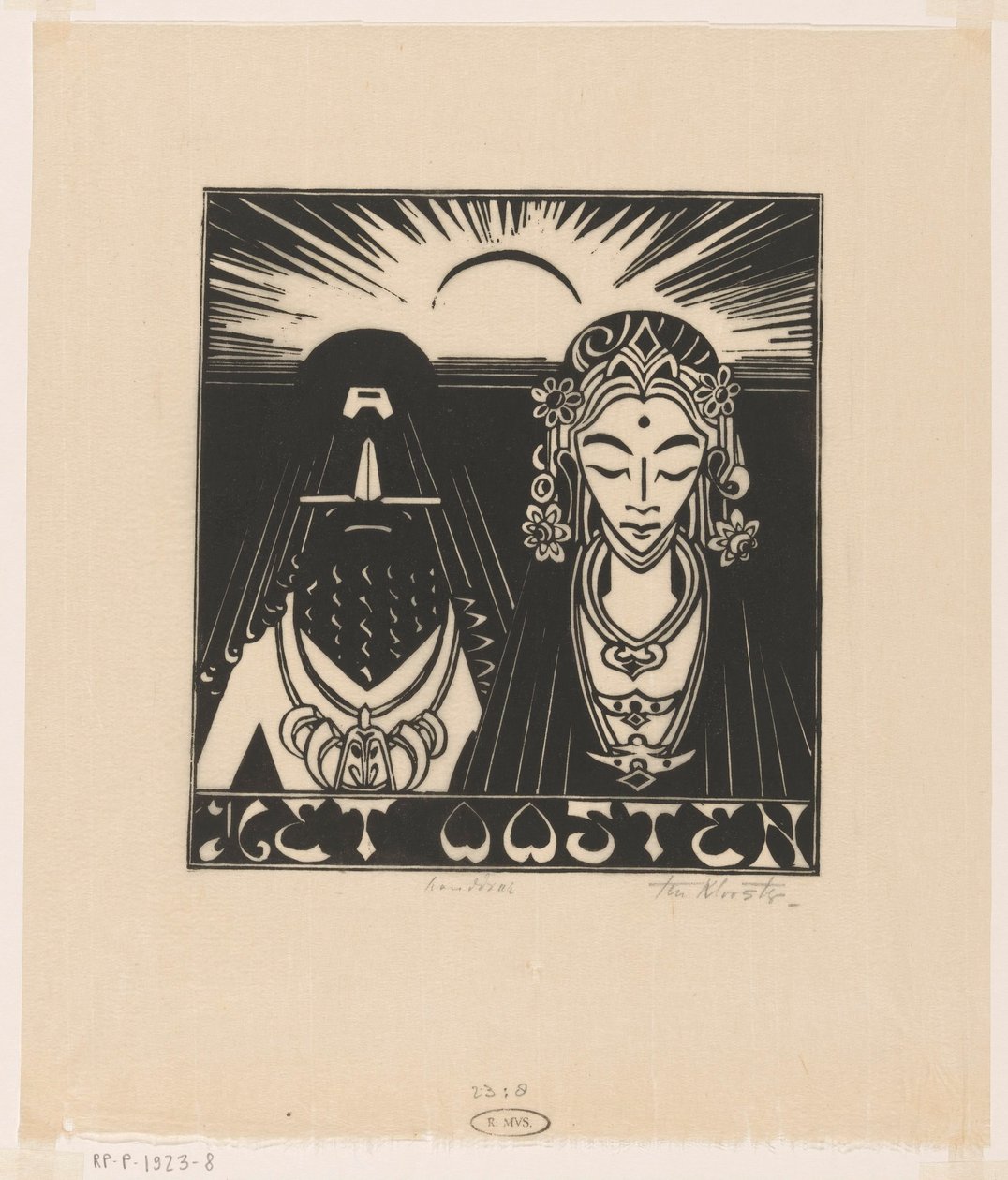 Østen (original titel på objekt) af Johannes Frederik Engelbert ten Klooster (signed by artist)