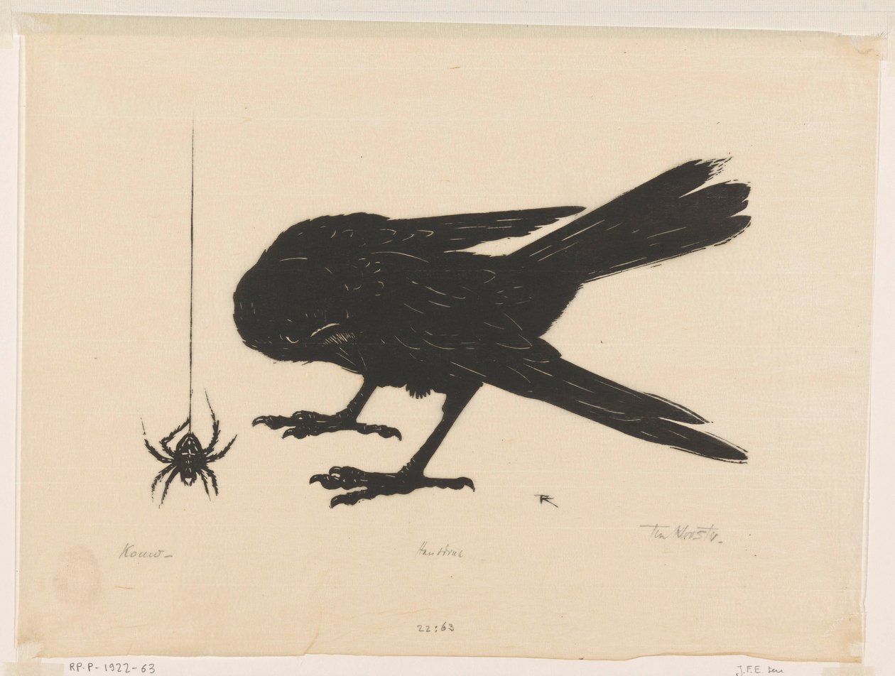 Kauw (original titel på objekt) af Johannes Frederik Engelbert ten Klooster (signed by artist)