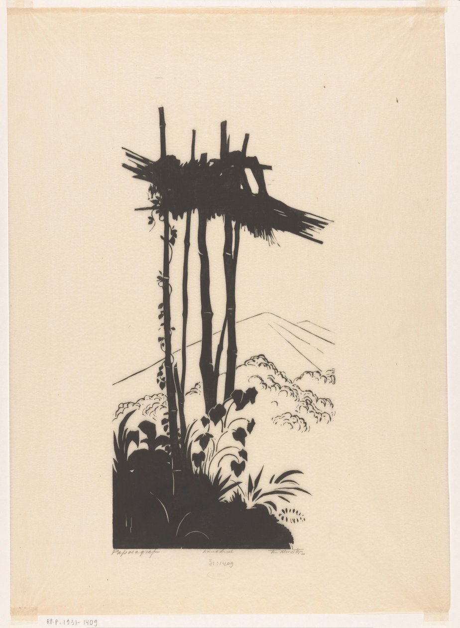 Papoeagraf (original titel på objekt) af Johannes Frederik Engelbert ten Klooster (signed by artist)