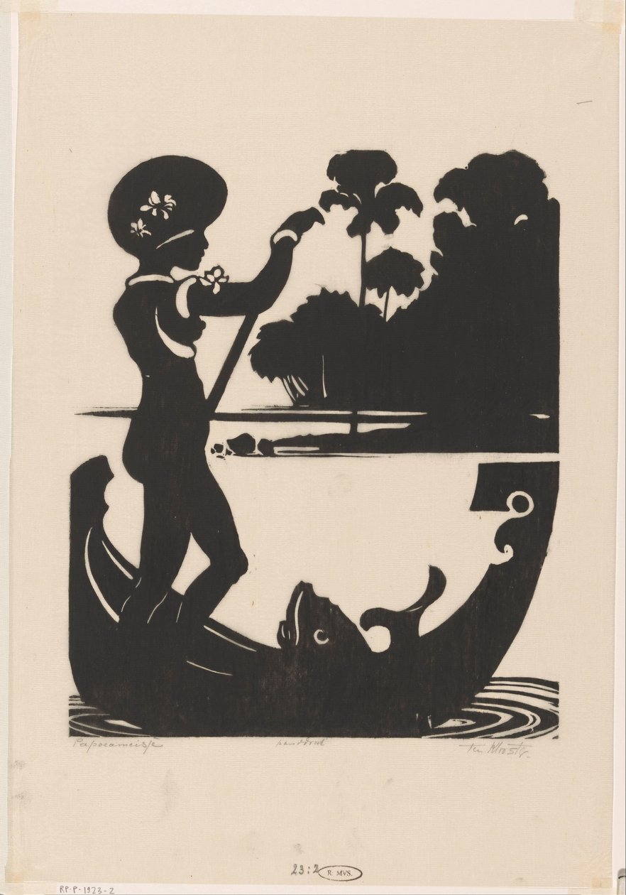 Papoeameisje (original titel på objekt) af Johannes Frederik Engelbert ten Klooster (signed by artist)