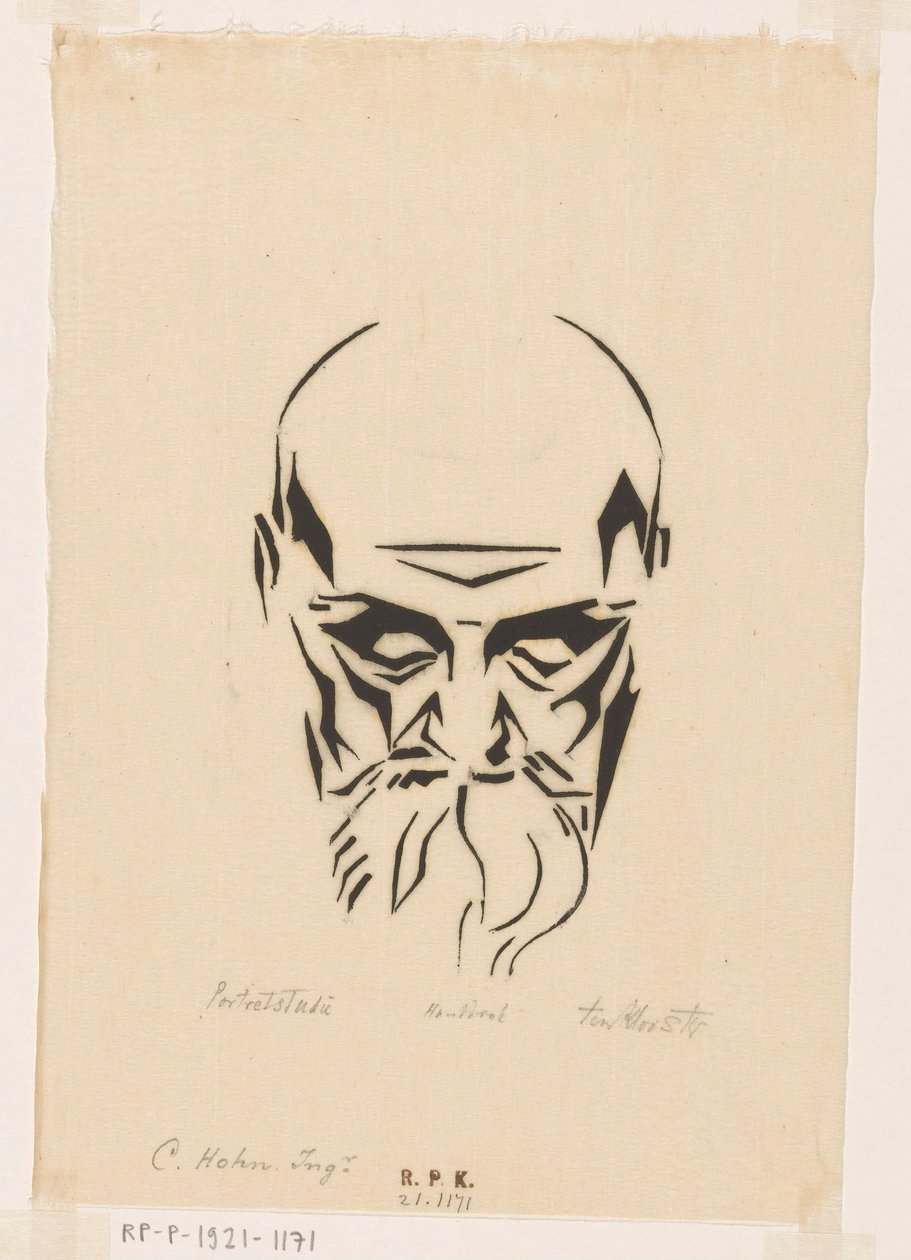 Portret af Carl Hohn af Johannes Frederik Engelbert ten Klooster (signed by artist)