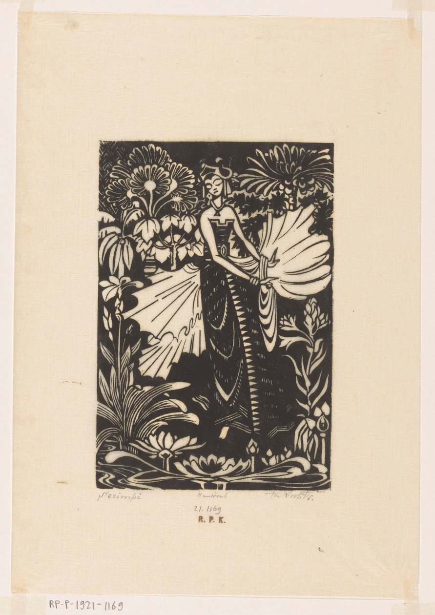 Serimpi (original titel på objekt) af Johannes Frederik Engelbert ten Klooster (signed by artist)