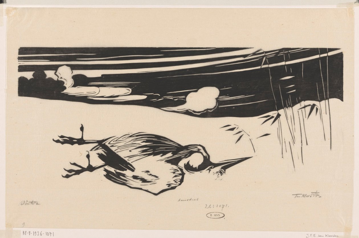 Winter (original titel på objekt) af Johannes Frederik Engelbert ten Klooster (signed by artist)