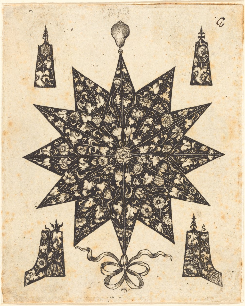 Stjerne prydet med blomster af Johannes Hanias