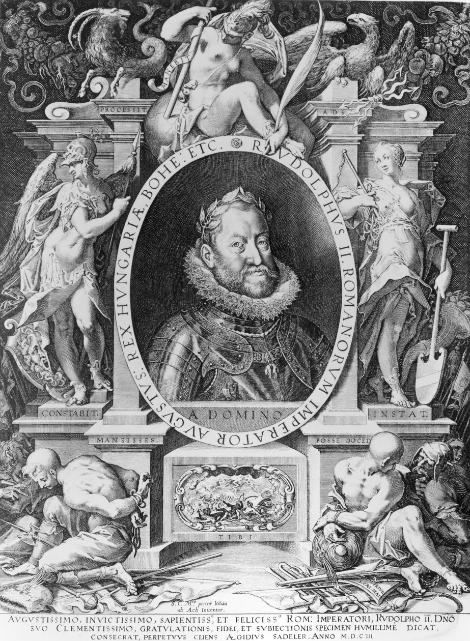 Portræt af Rudolph II (1576-1612) af Johannes Hausser von Ach