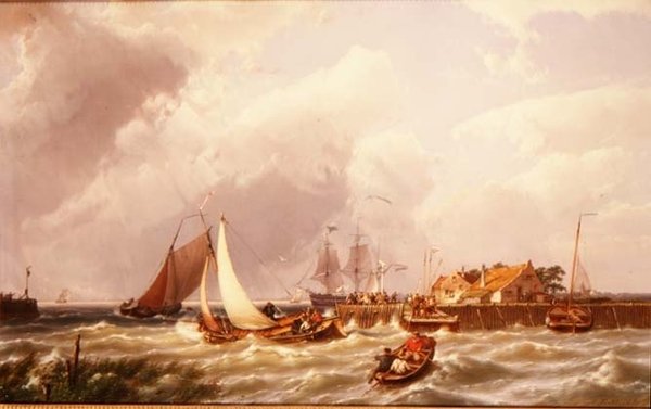 Havnemunden af Johannes Hermann Barend Koekkoek