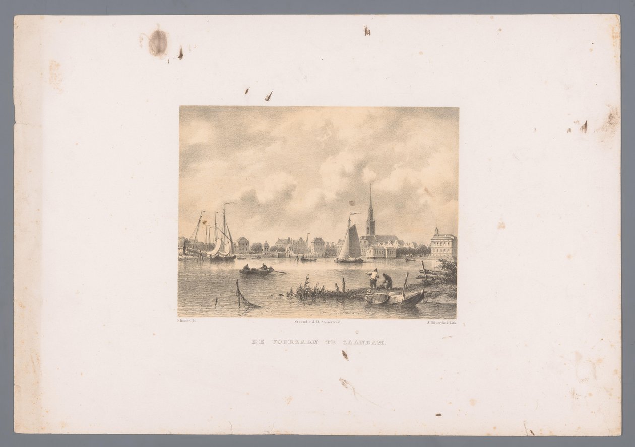 Voorzaan i Zaandam De Voorzaan i Zaandam (titel på objekt) af Johannes Hilverdink