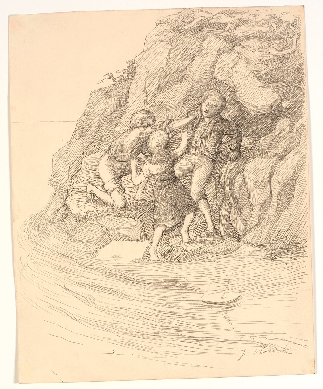 Illustration til Alfred Tennyson "Enoch Arden" af Johannes Holbek