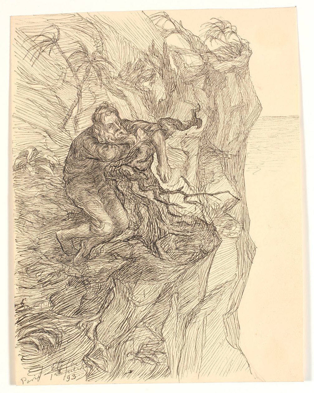 Illustration til Alfred Tennyson "Enoch Arden" af Johannes Holbek
