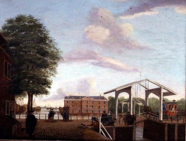 En Kaj ved en Havn af Johannes Huibert (circle of) Prins