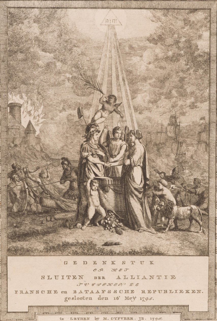 Mindeværk over indgåelsen af alliancen mellem Den Franske og Den Bataviske Republik (16. maj 1795) af Johannes Huibert Prins
