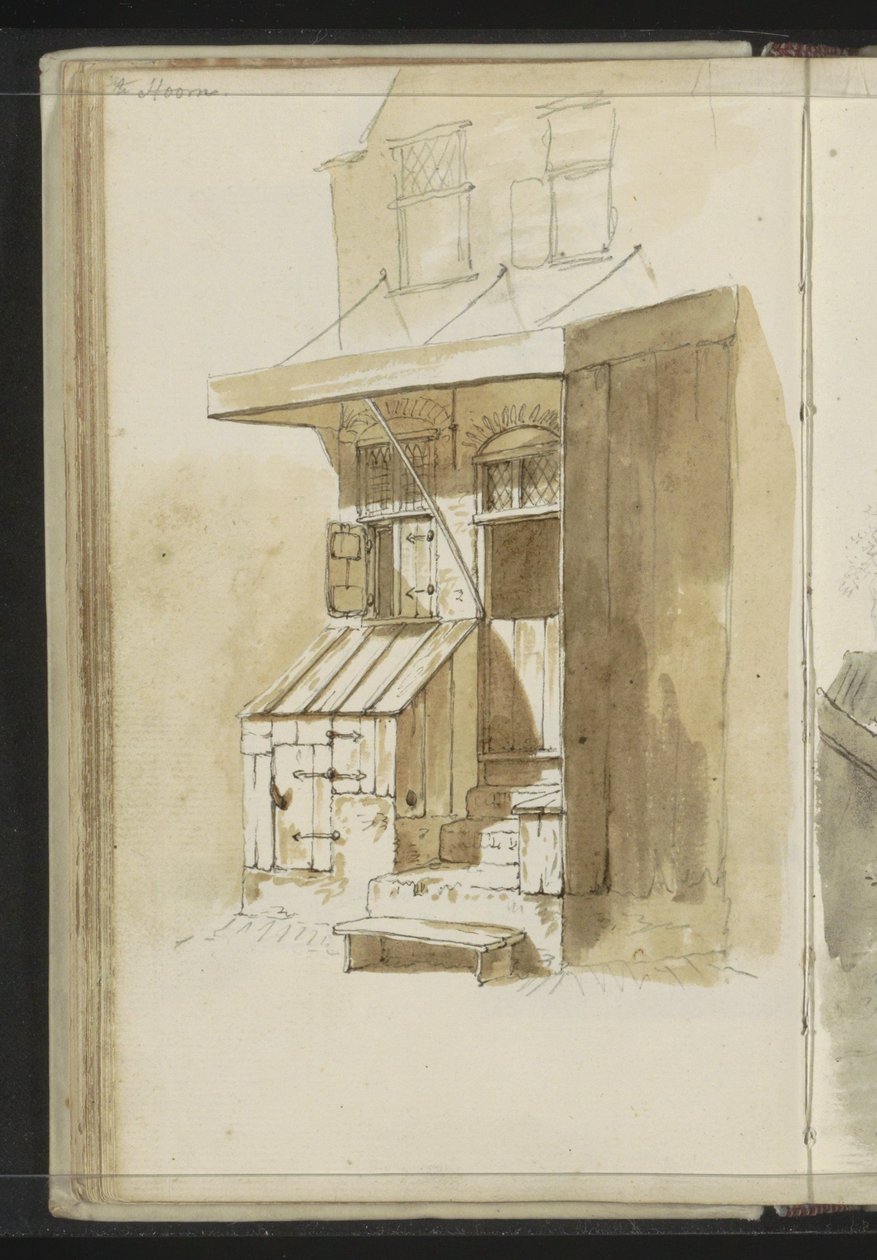Facade på et hus med skråning i Hoorn af Johannes Huibert Prins