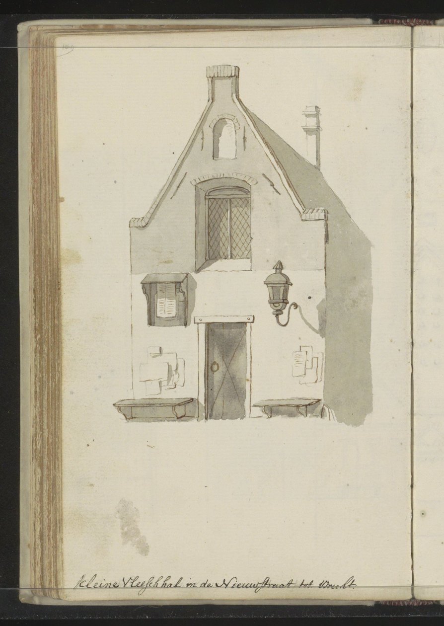 Facade af Kleine Vleeshal på Lange Nieuwstraat i Utrecht af Johannes Huibert Prins