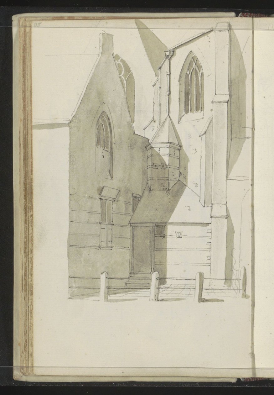 Set fra siden af ​​Grote Kerk i Hoorn af Johannes Huibert Prins