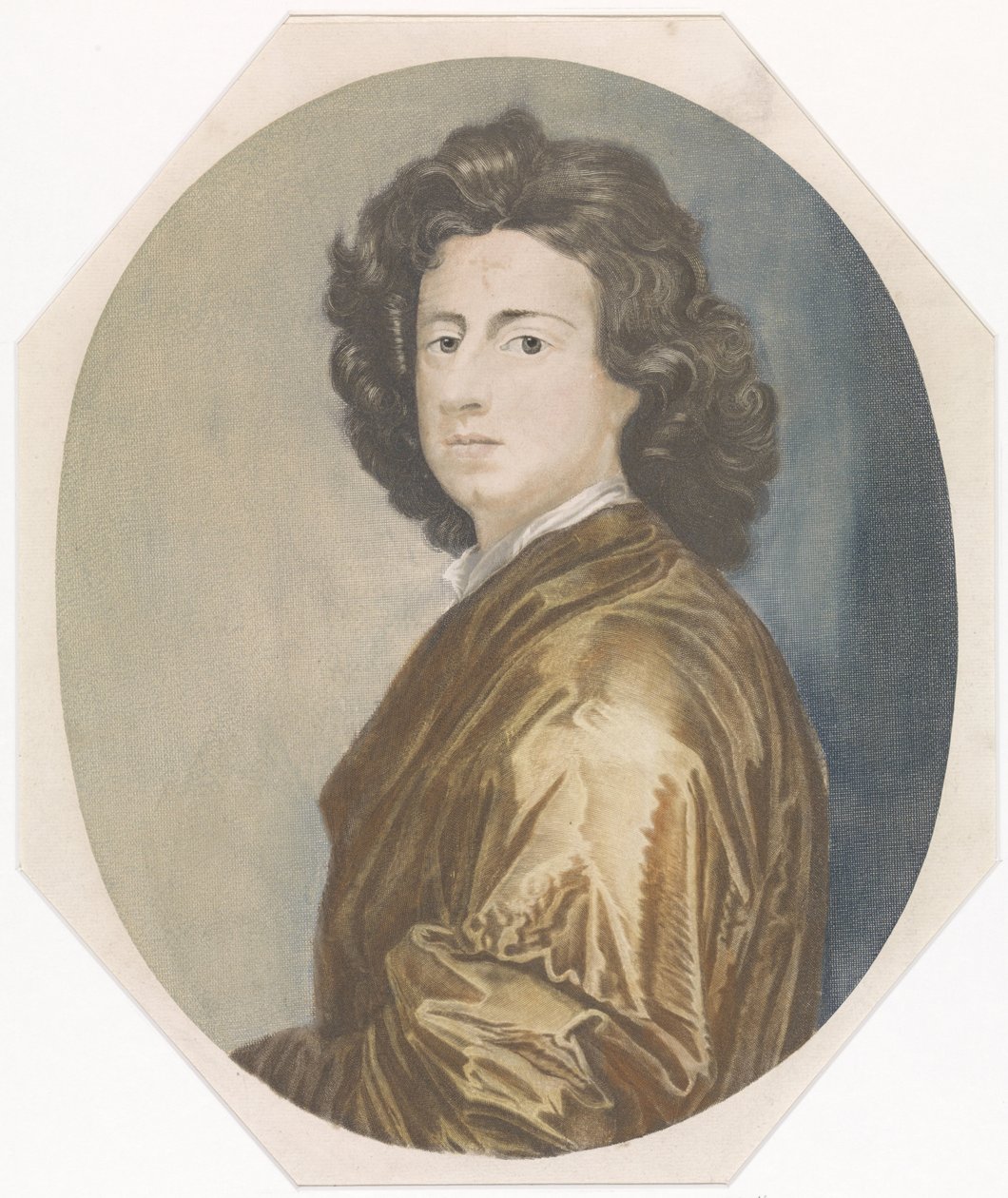 Portræt af maleren Gottfried Kneller af Johannes Jacobsz van den Aveele (attributed to)
