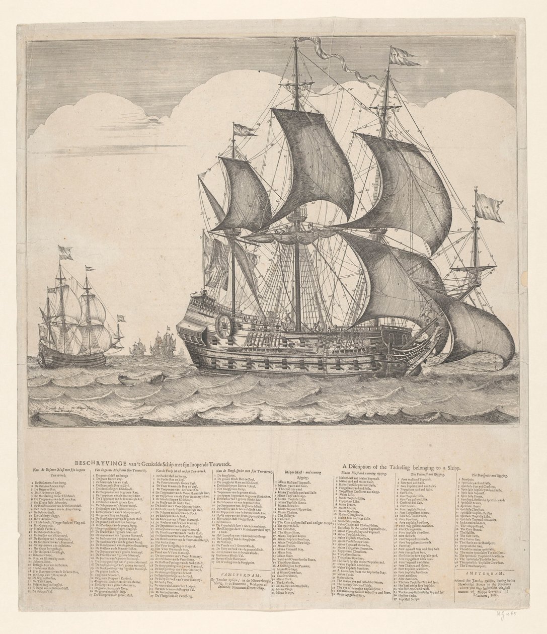 Beskrivelse af det tacklede skib med hans løbende Touwerck af Johannes Jacobsz van den Aveele