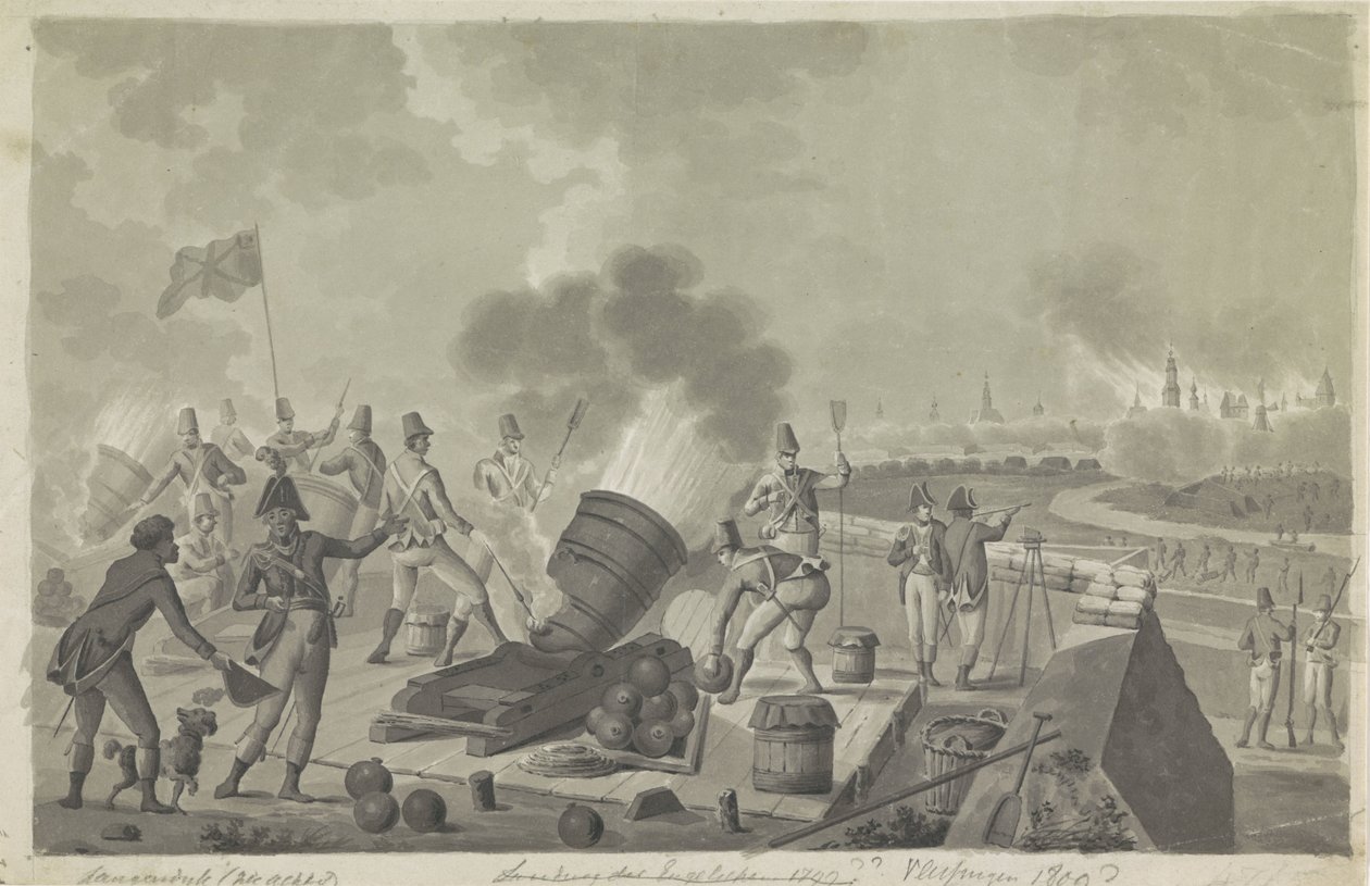 Briternes bombardement af Vlissingen, 1809 af Johannes Jelgerhuis (possibly)
