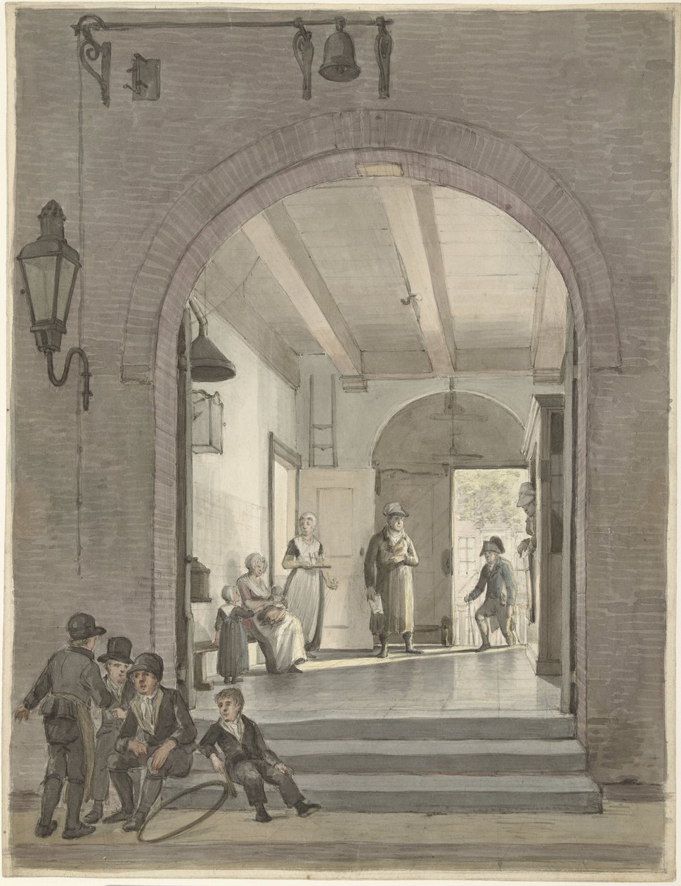 Indgangen til den evangelisk-lutherske menigheds diakoni og bestyrelsesmedlemmers hus på Nieuwe Keizersgracht af Johannes Jelgerhuis