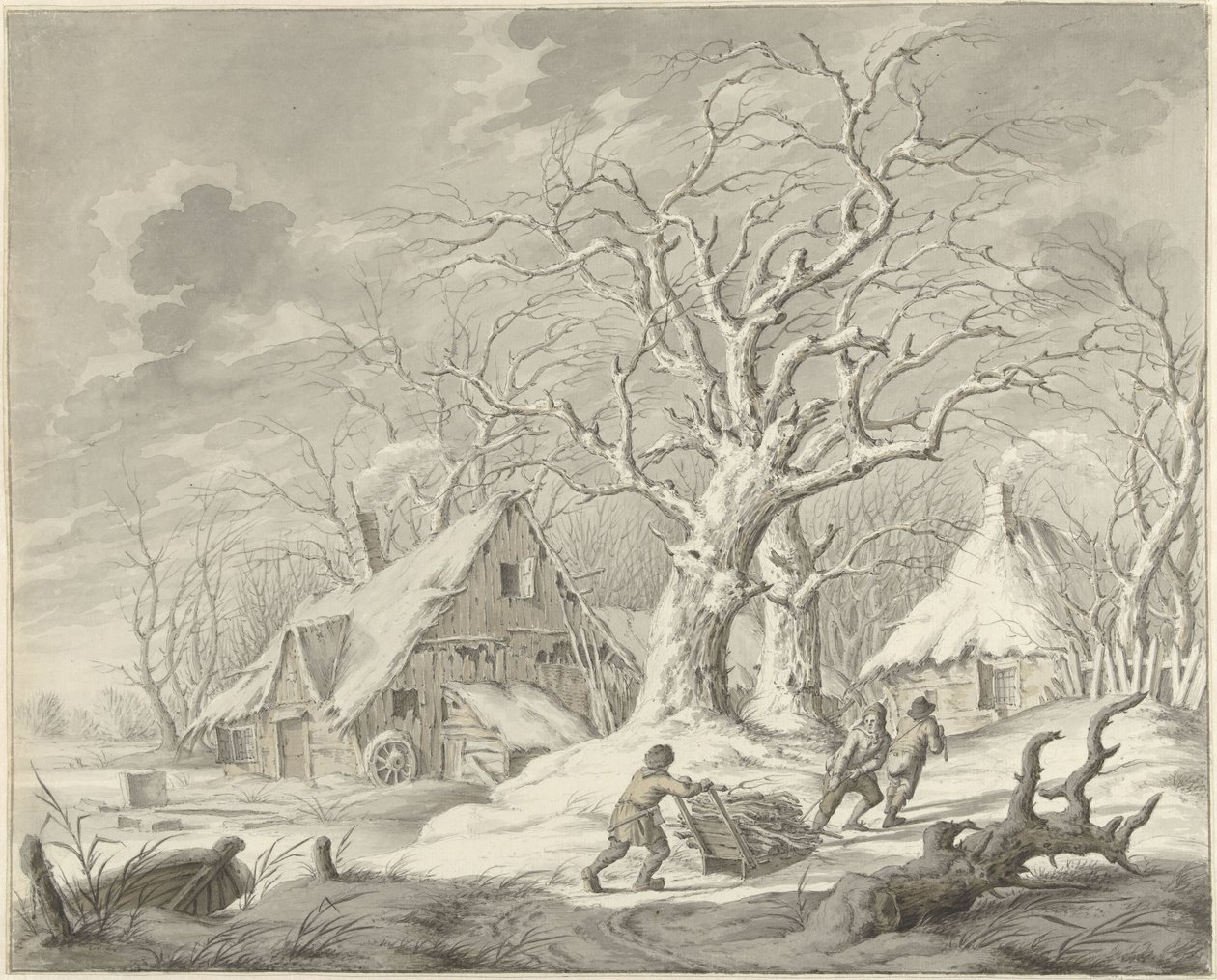 vinterlandskab af Johannes Jelgerhuis