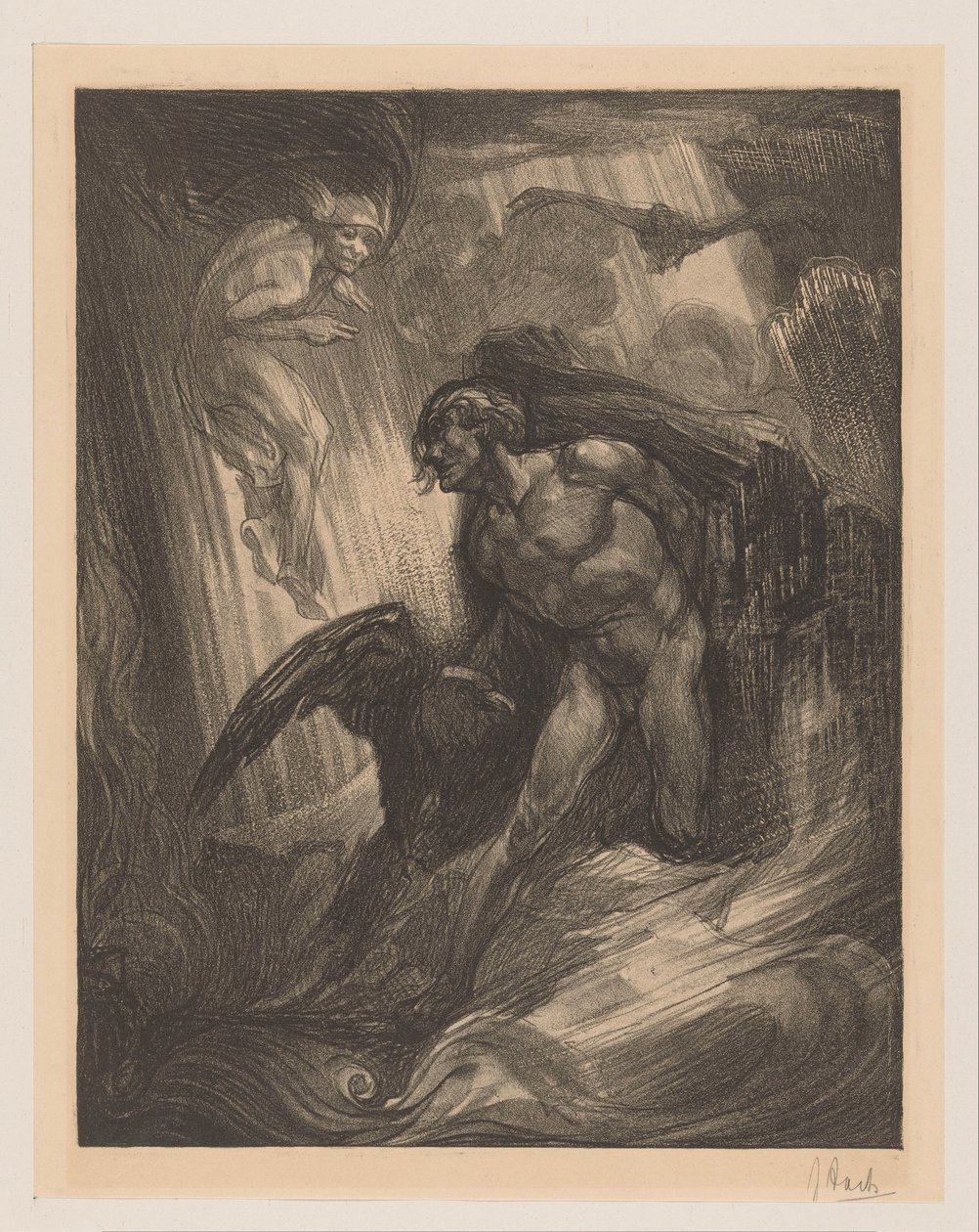 Torturen af ​​Prometheus af Johannes Josephus Aarts (signed by artist)