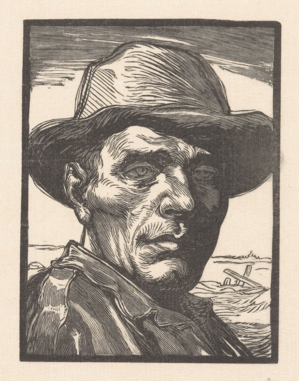 Portræt af en ukendt mand af Johannes Josephus Aarts (signed by artist)