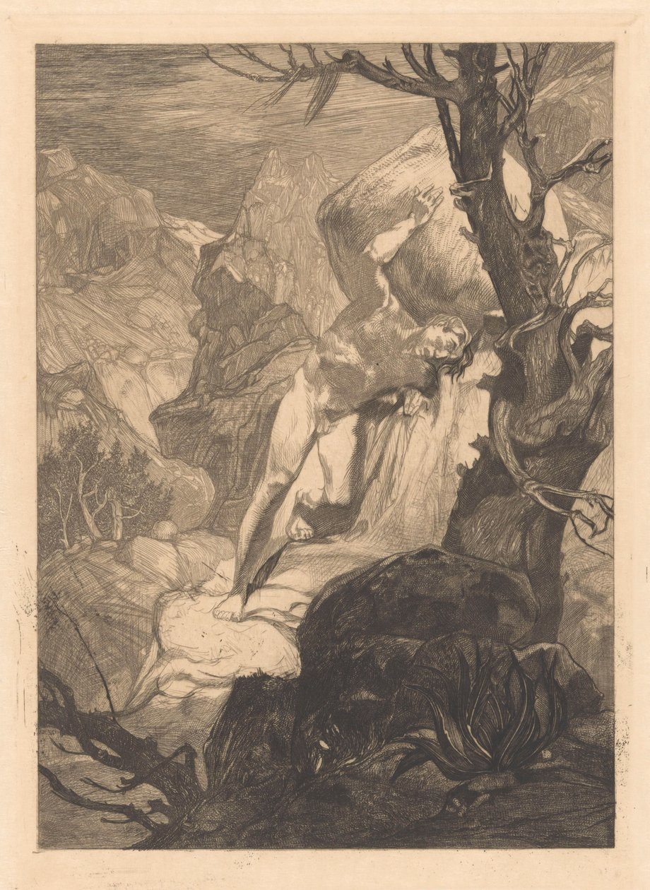Såret i klippelandskab af Johannes Josephus Aarts