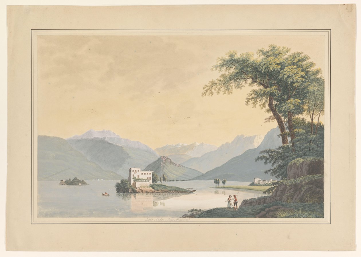 Udsigt over Isola Madre i Lago Maggiore af Johannes Josephus Aarts