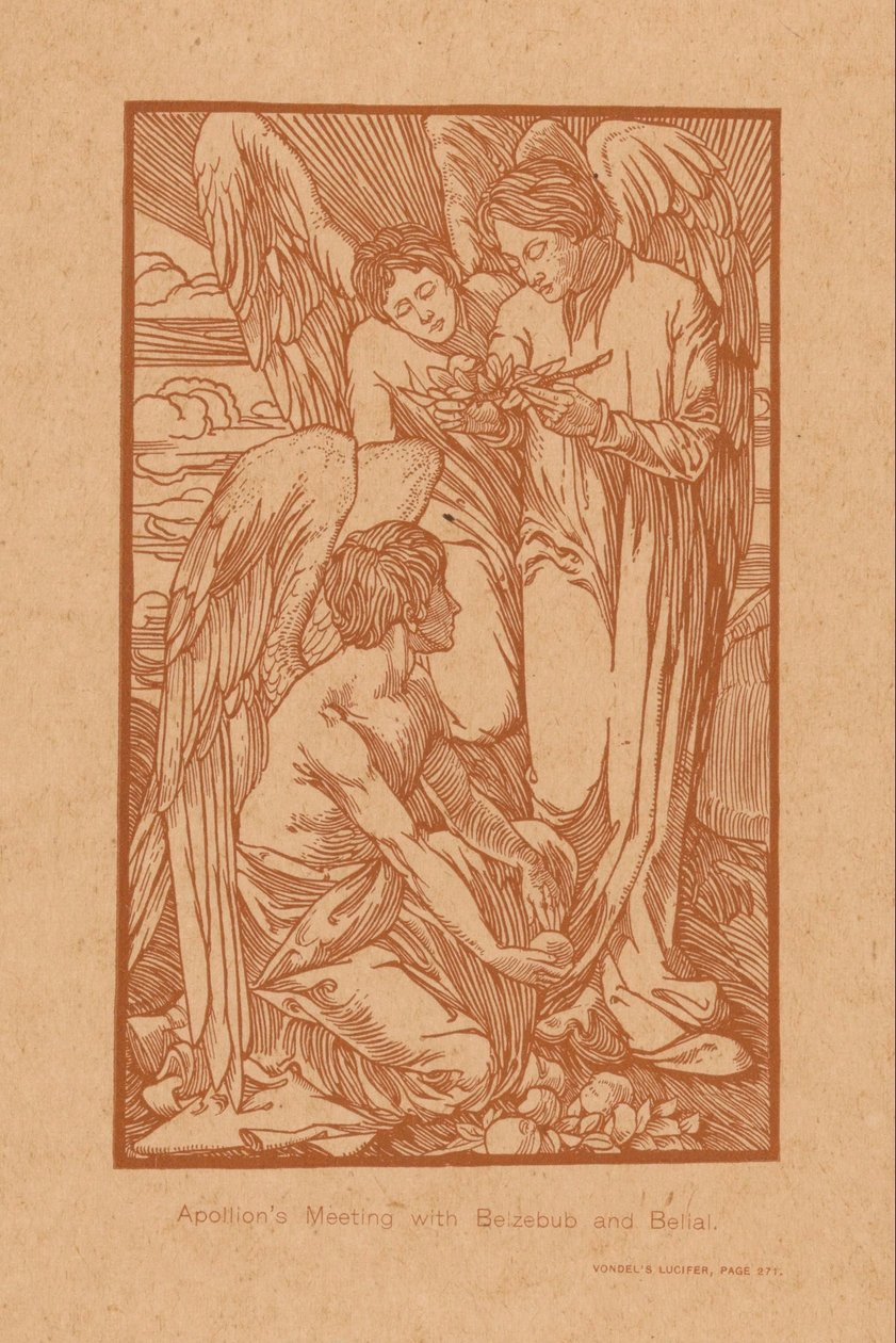 Ontmoeting van Apollion mødte Belzebub en Belial Apollions møde med Belzebub og Belial (titel på objekt) af Johannes Josephus Aarts