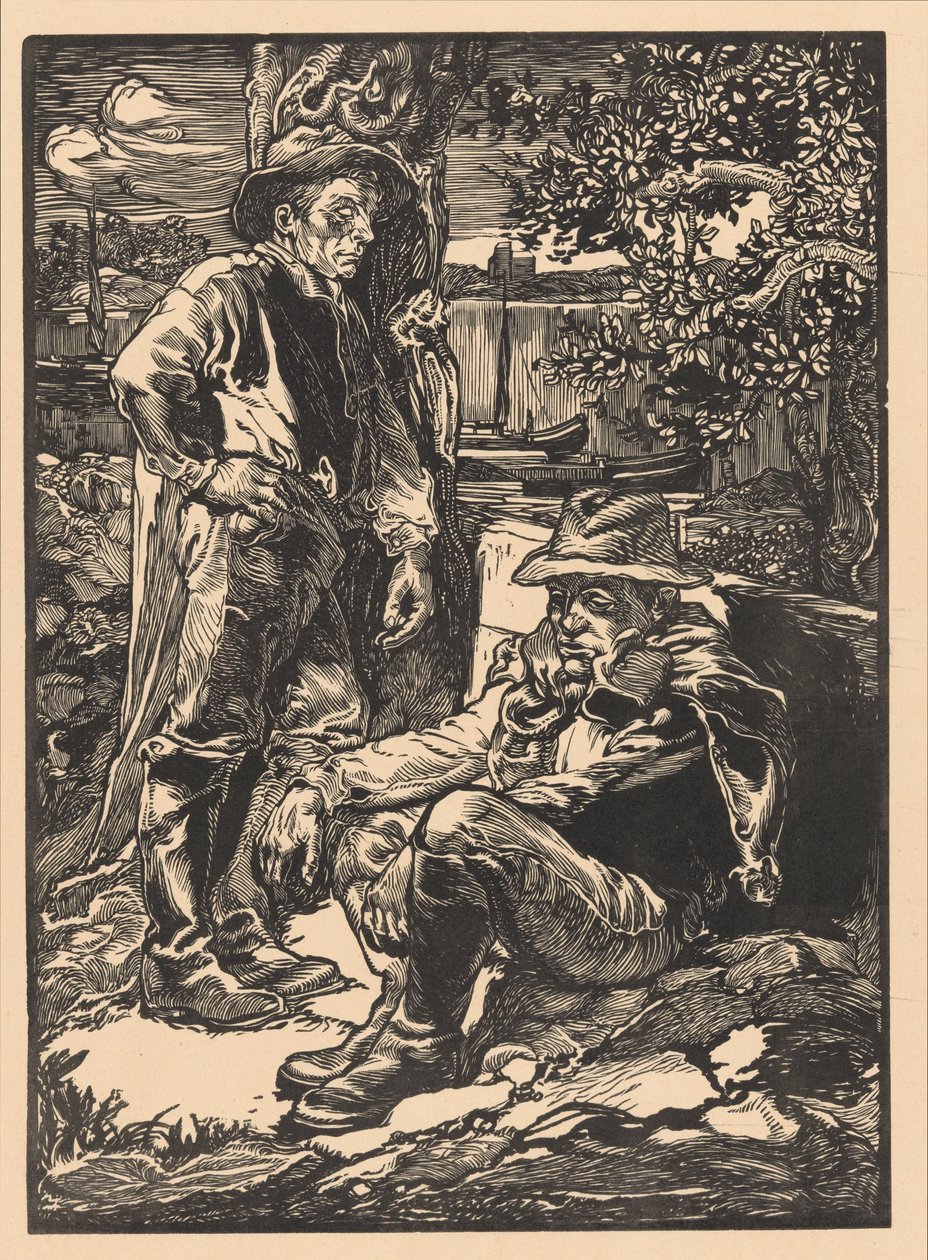 Hvilende polderarbejdere af Johannes Josephus Aarts