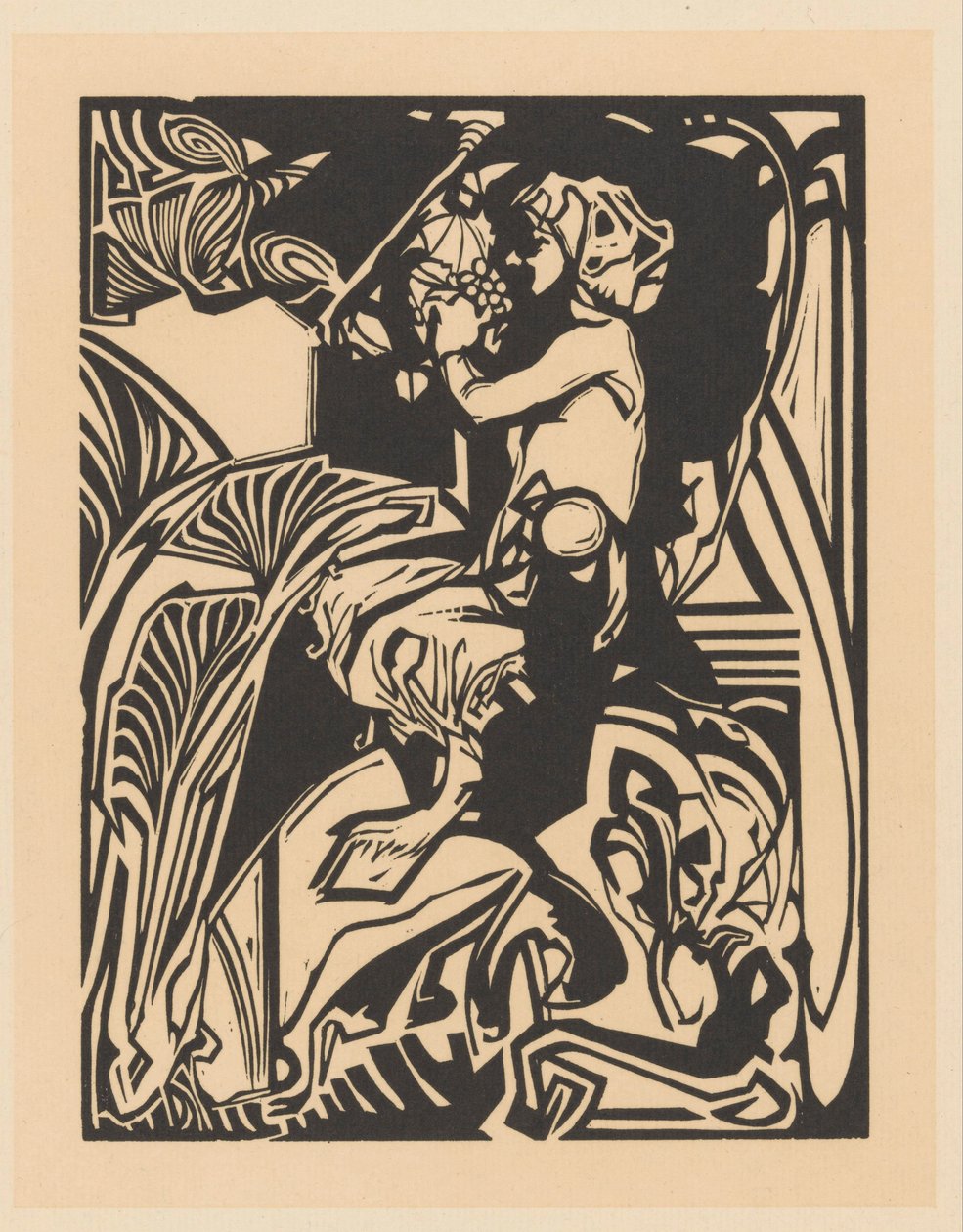 Satyr med klase vindruer af Johannes Josephus Aarts