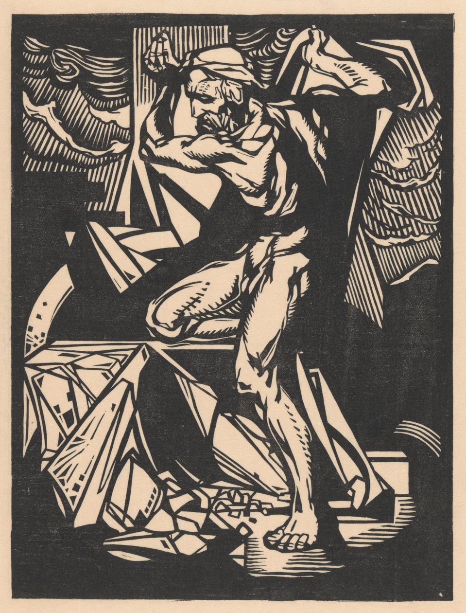 Samson ødelægger templets søjler af Johannes Josephus Aarts